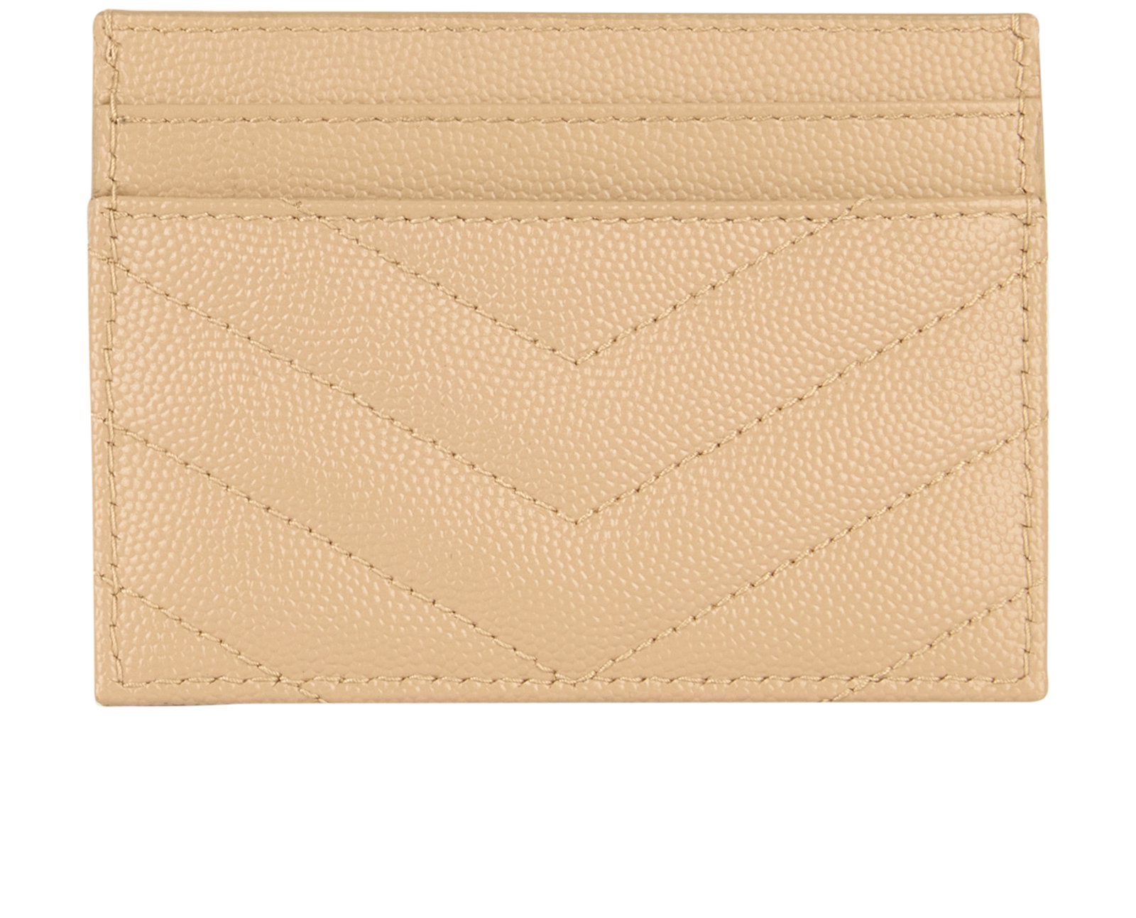 Saint Laurent Cassandre Matelasse Card Holder, &pound;195, Accessories, Beige, Leather, Back view